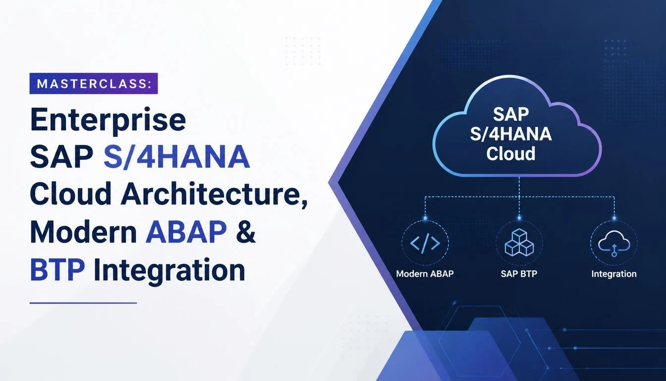 Masterclass: Enterprise SAP S/4HANA Cloud Architecture, Modern ABAP & BTP Integration