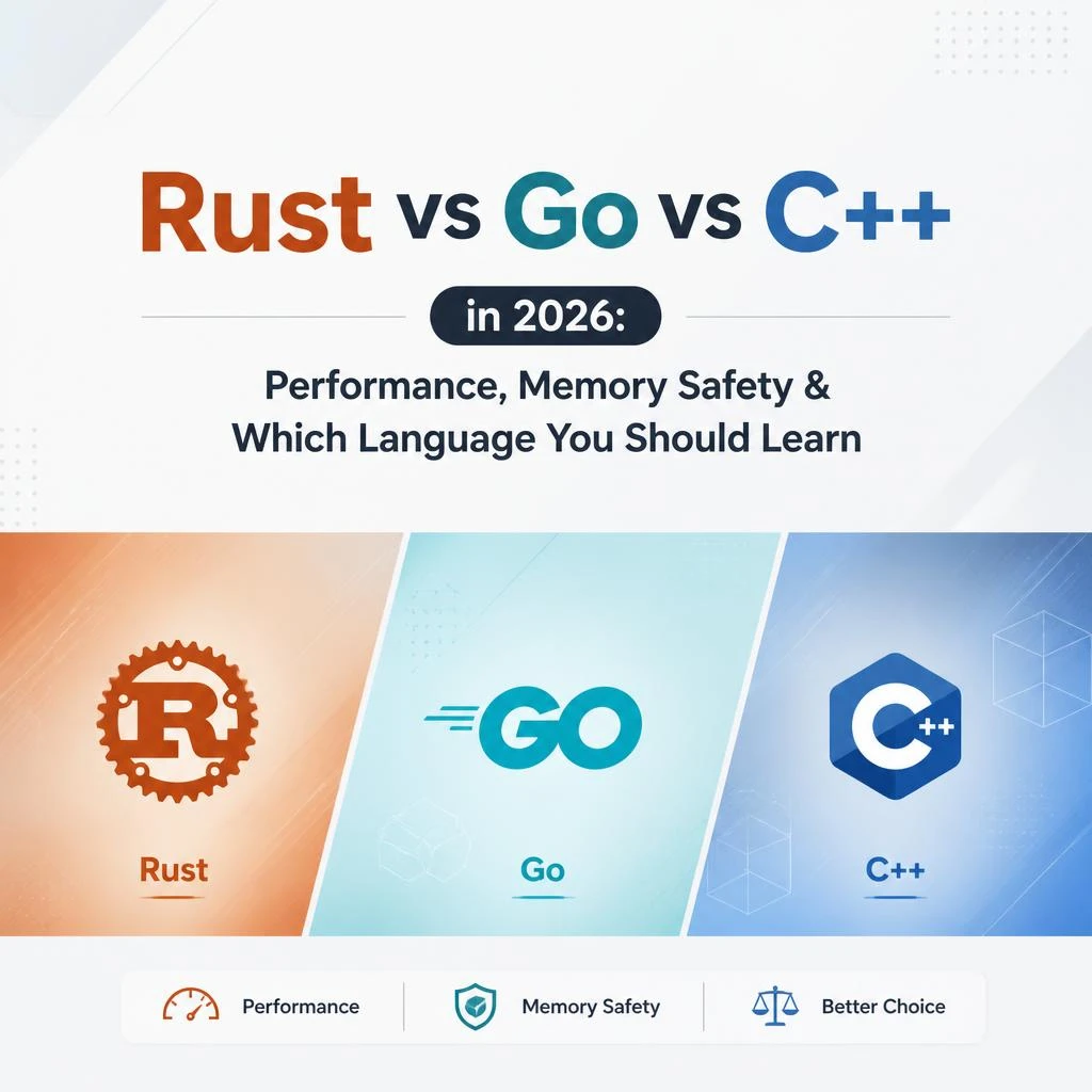 Rust vs Go vs C++ in 2026: Performance, Memory Safety & Which Language You Should Learn